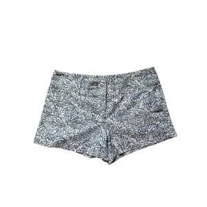 Ann Taylor Blue & White Floral Print Shorts | Size 8 | 100% Cotton